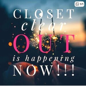 CLOSET CLEAR OUT & 5th YEAR POSHVERSARY❗️🥳🎉🎆🧨 LIKEs get Discounts & $4.99 SHIP🚀